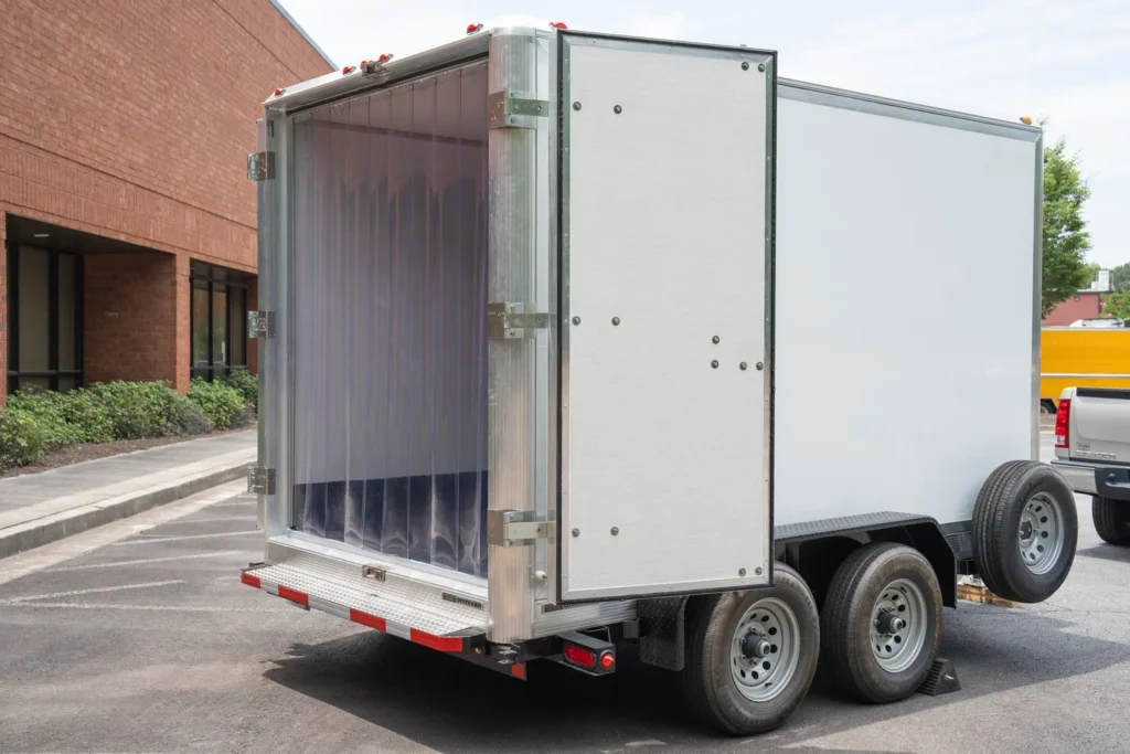 omnichill™ Refrigerated Trailer with the side and rear doors open